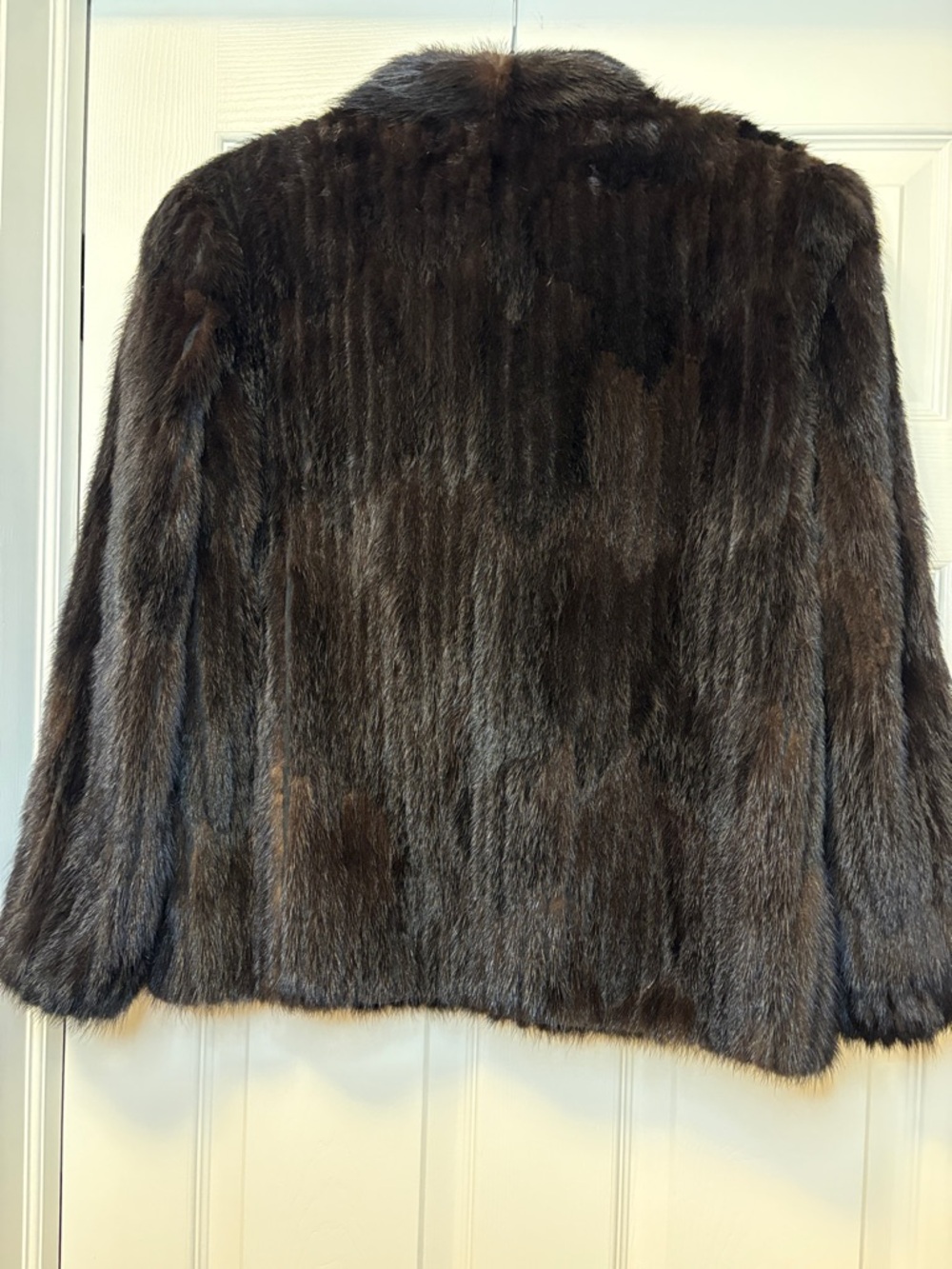 Saga Mink Brand Dark Brown/Black Mink Fur Jacket - Picture 2 of 9